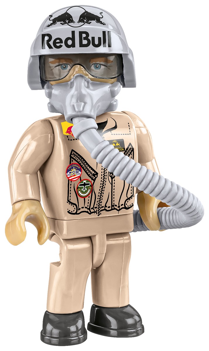 Figurka pilota z zestawu CHANCE VOUGHT F4U-4 CORSAIR.