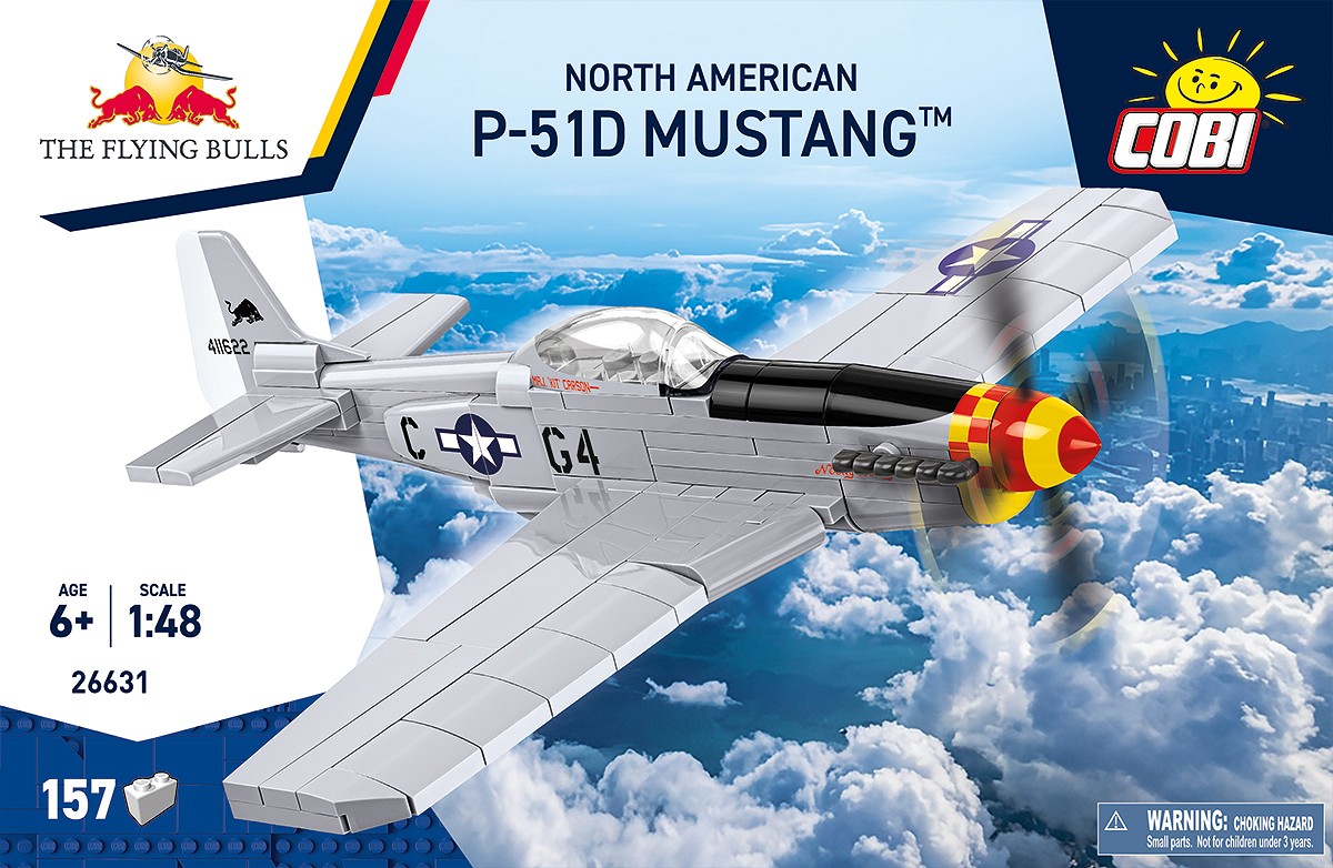 Front opakowania zestawu z modelem myśliwca NORTH AMERICAN P-51D MUSTANG™.
